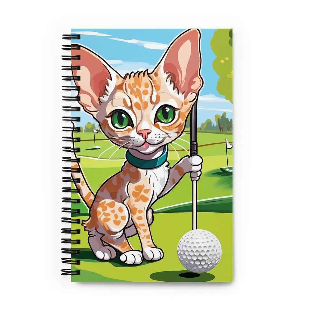 PugMug Custom Tabby Devon Rex Cat Spiral Notebook