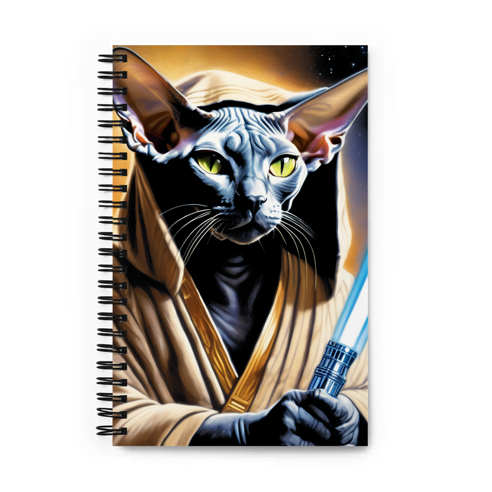 PugMug Custom Black Sphynx Cat Spiral Notebook
