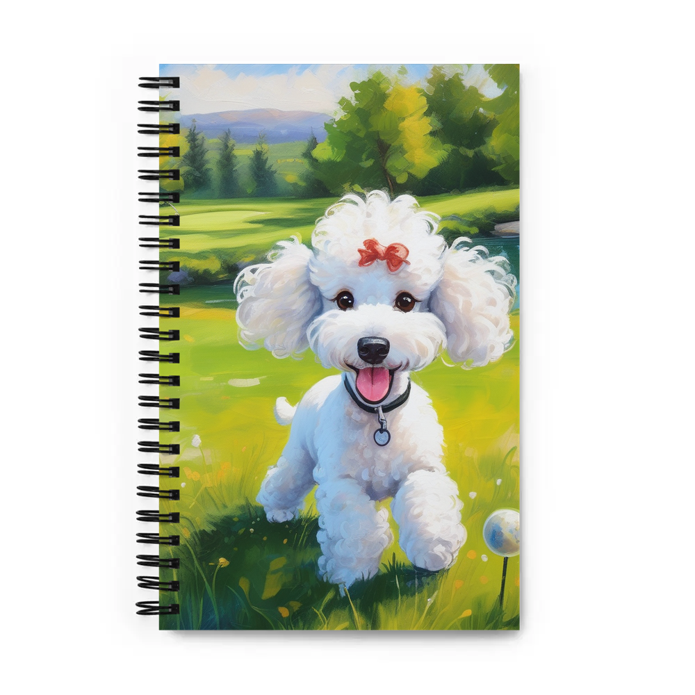 PugMug Custom White Poodle Spiral Notebook