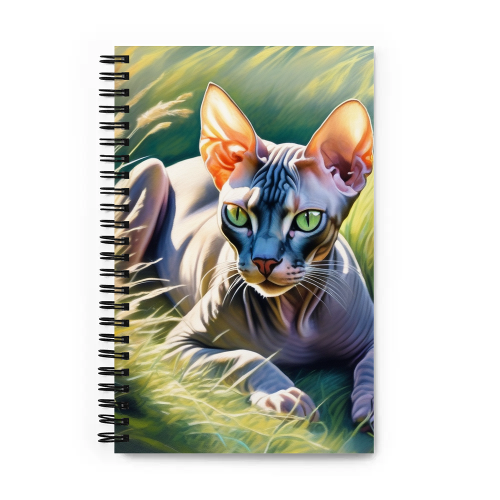 PugMug Custom Tabby Sphynx Cat Spiral Notebook