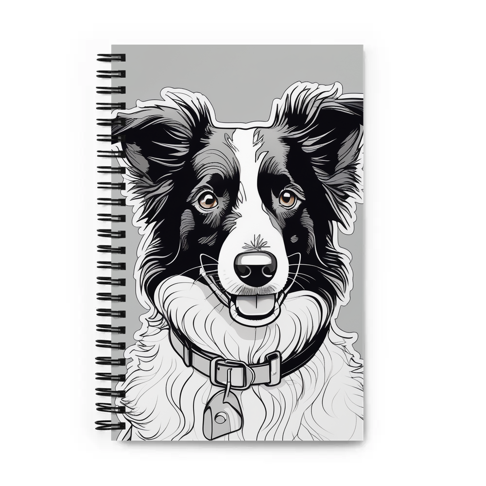 PugMug Custom Border Collie Spiral Notebook