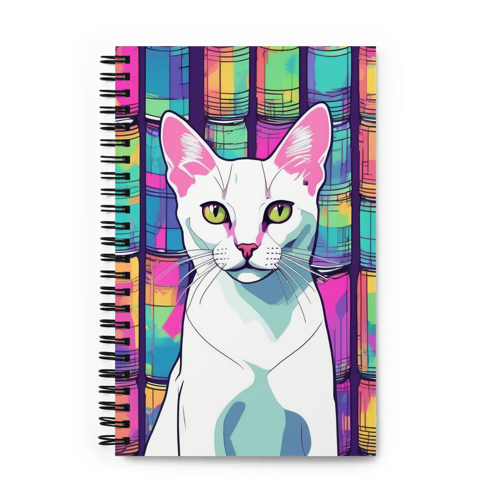 PugMug Custom White Abyssinian Cat Spiral Notebook