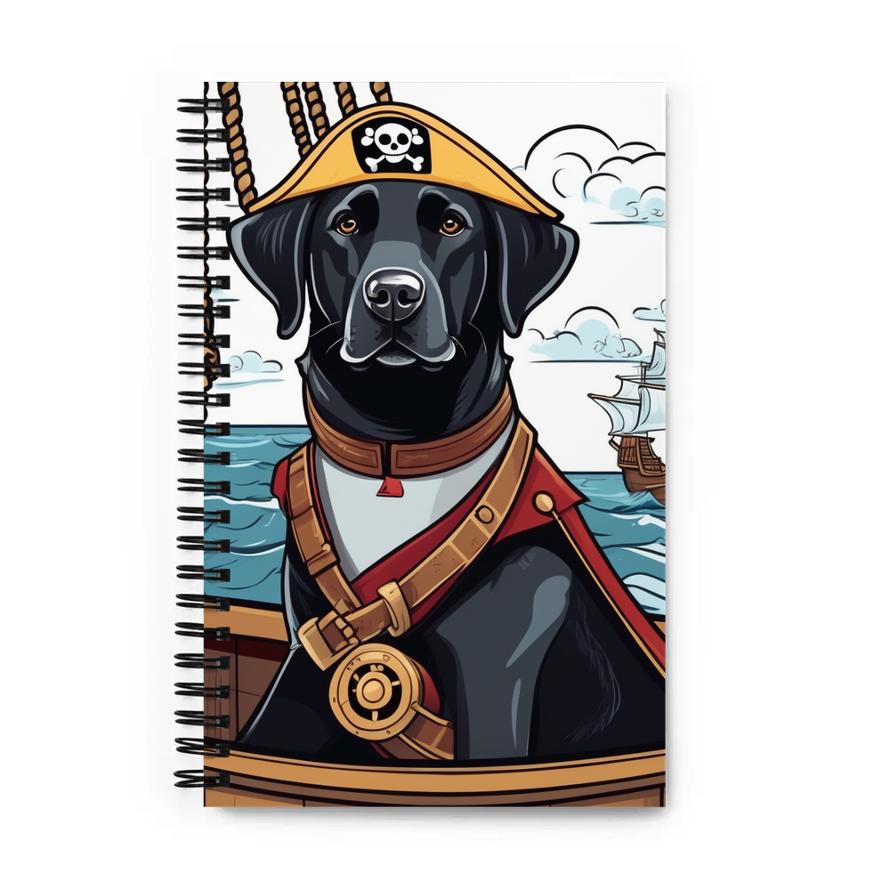 PugMug Custom Black Labrador Retriever Spiral Notebook