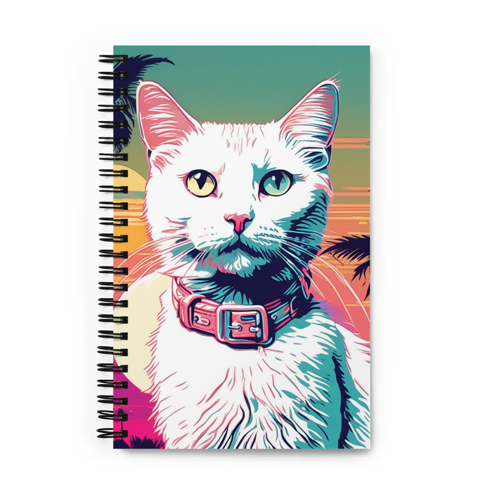 PugMug Custom White Companion Cat Spiral Notebook