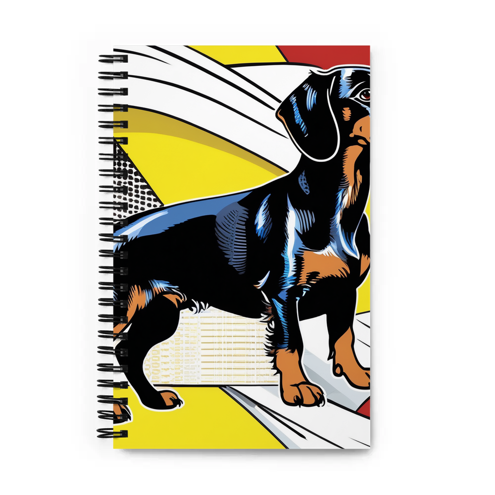 PugMug Custom Black Dachshund Spiral Notebook