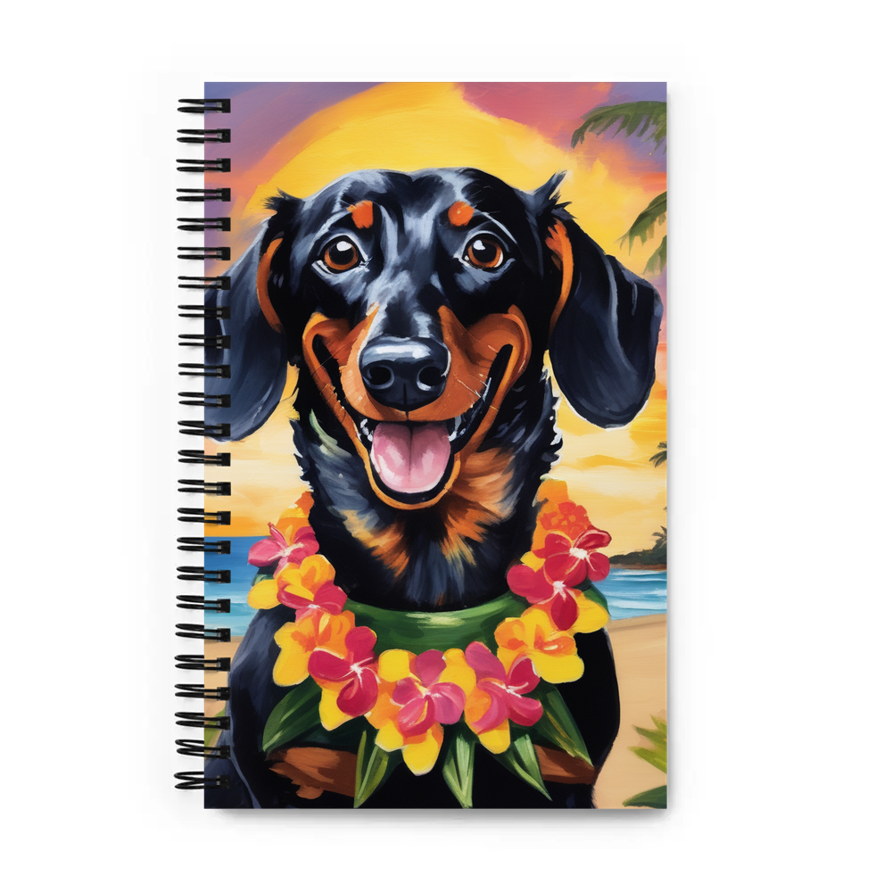 PugMug Custom Black Dachshund Spiral Notebook