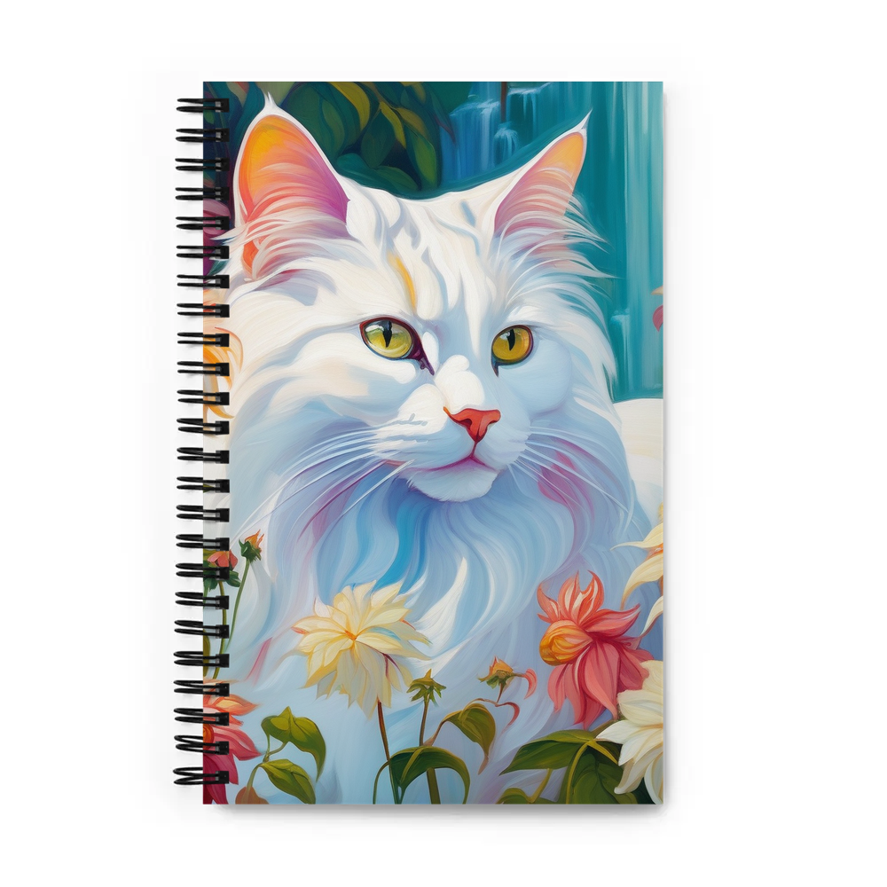 PugMug Custom White Companion Cat Spiral Notebook