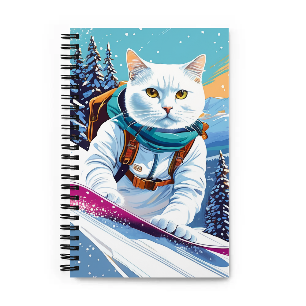 PugMug Custom White Companion Cat Spiral Notebook