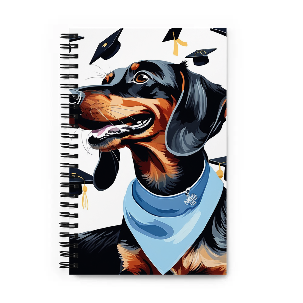 PugMug Custom Black Dachshund Spiral Notebook