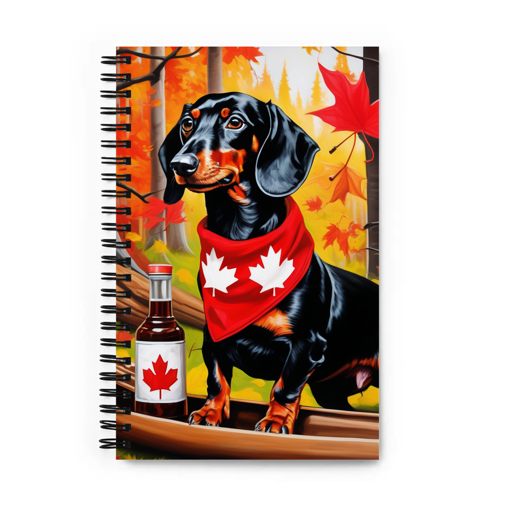 PugMug Custom Black Dachshund Spiral Notebook