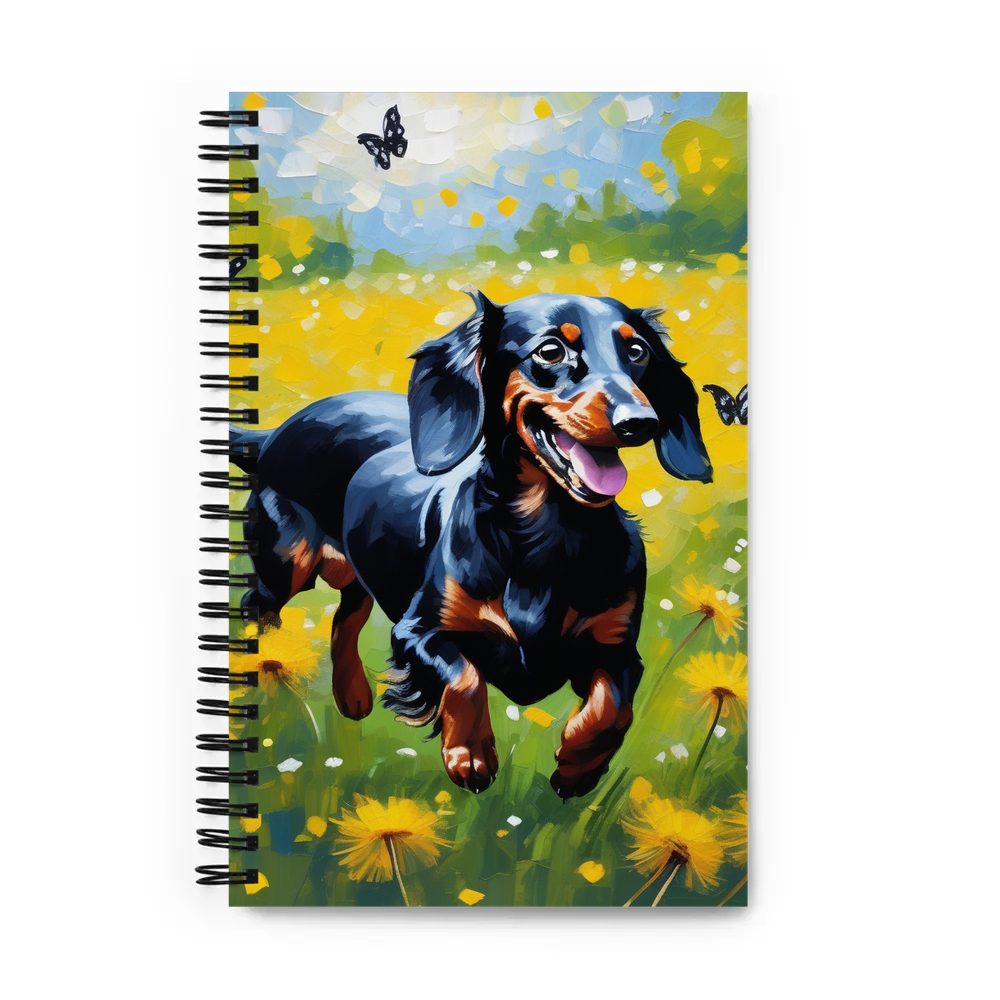 PugMug Custom Black Dachshund Spiral Notebook