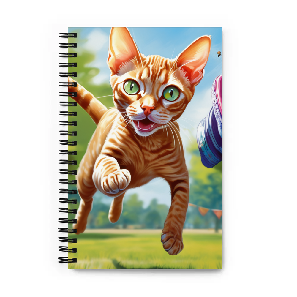 PugMug Custom Tabby Devon Rex Cat Spiral Notebook