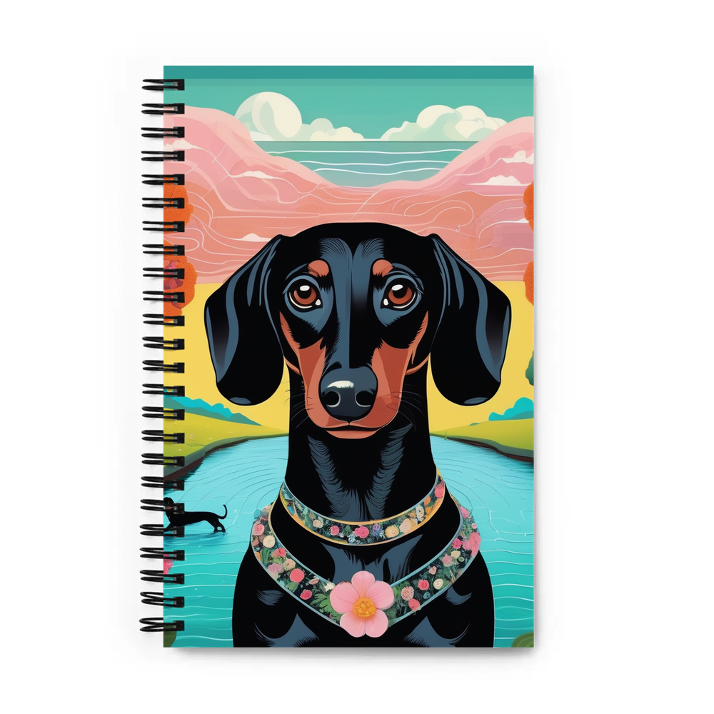 PugMug Custom Black Dachshund Spiral Notebook