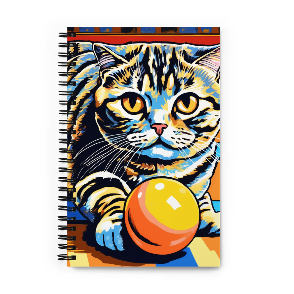 PugMug Custom Tabby Scottish Fold Cat Spiral Notebook