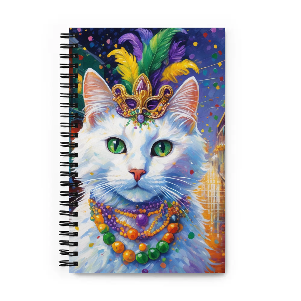 PugMug Custom White Companion Cat Spiral Notebook