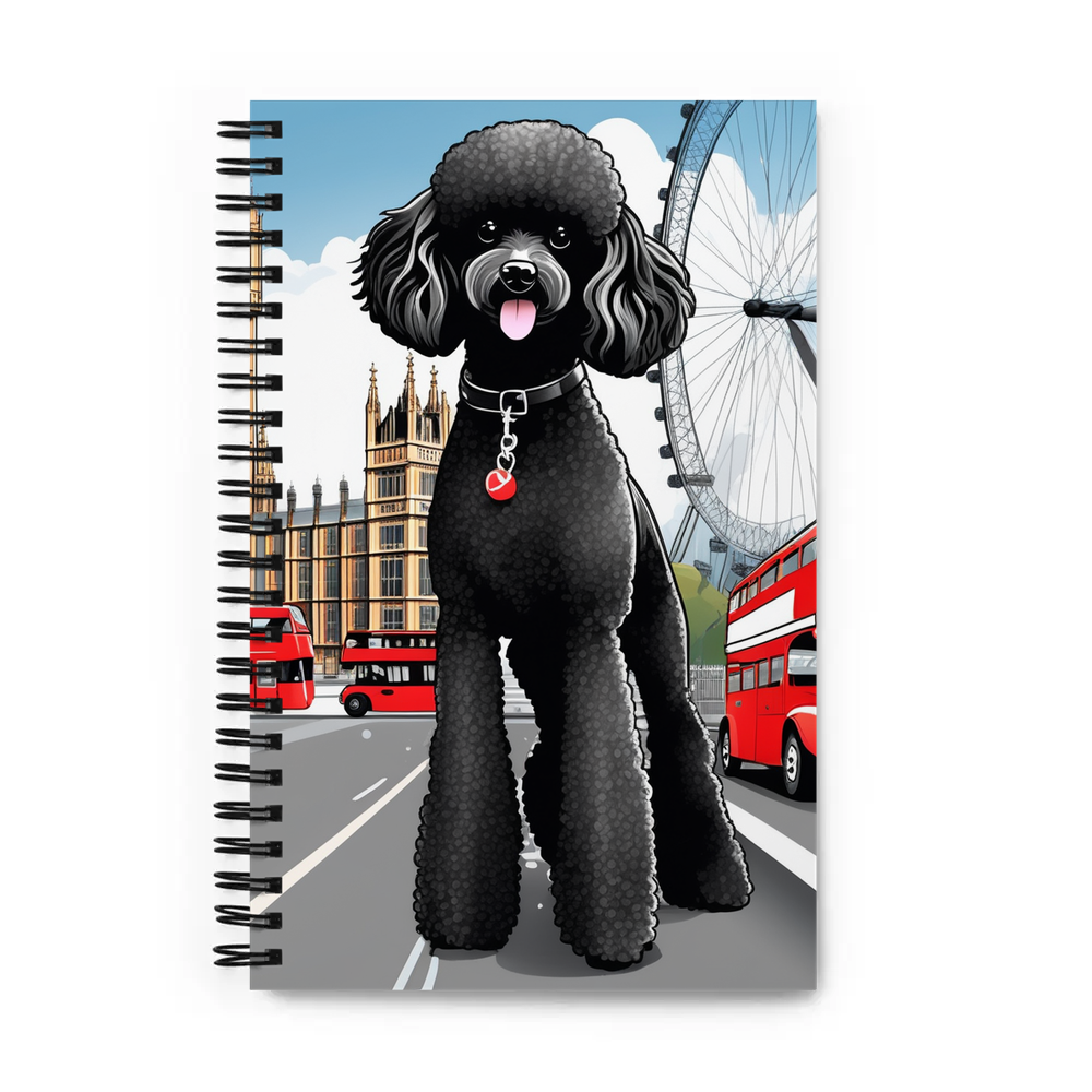 PugMug Custom Black Poodle Spiral Notebook