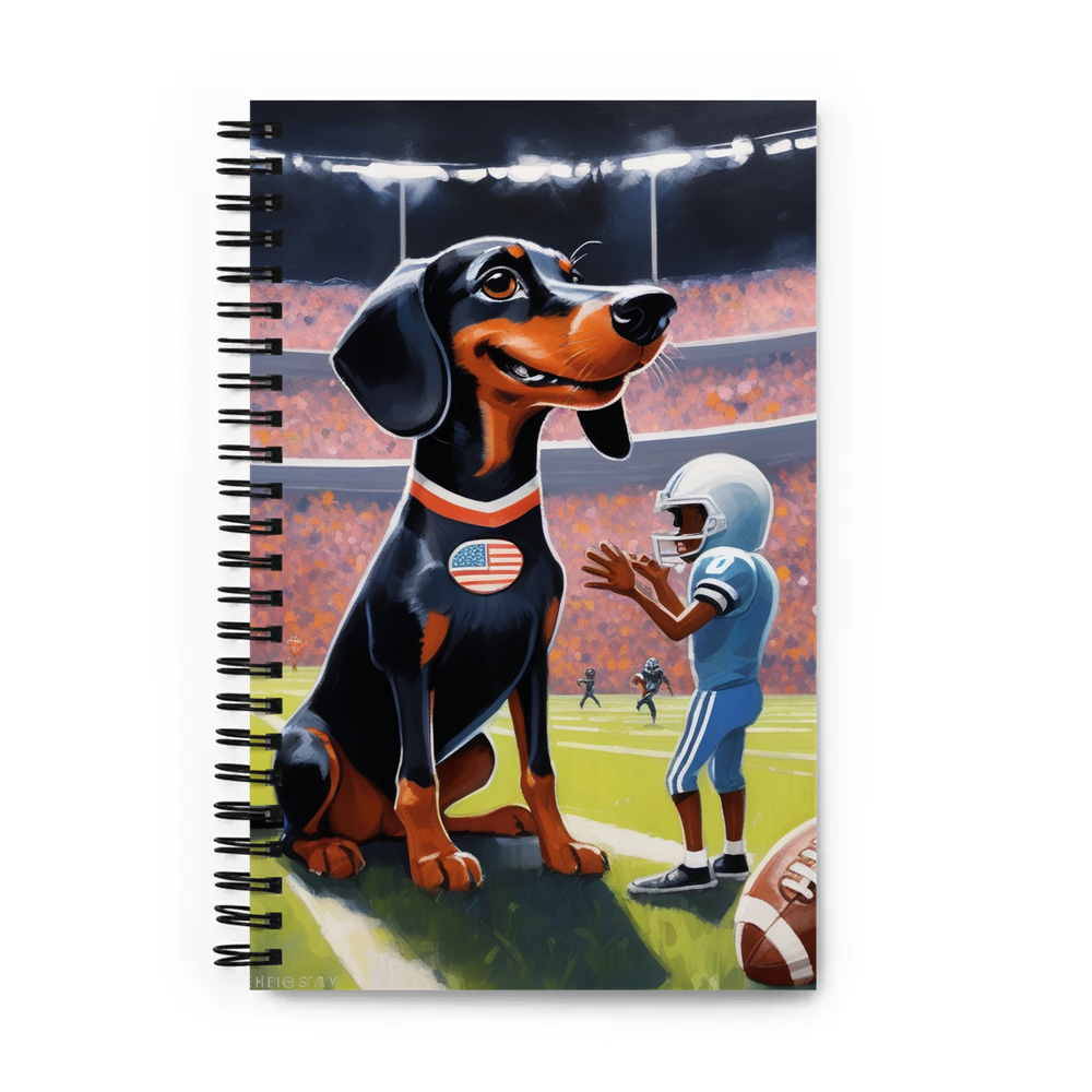 PugMug Custom Black Dachshund Spiral Notebook