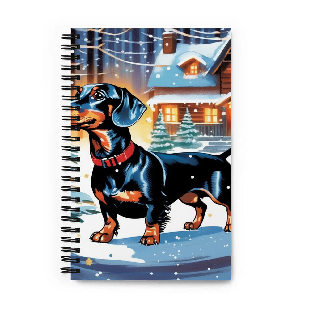 PugMug Custom Black Dachshund Spiral Notebook
