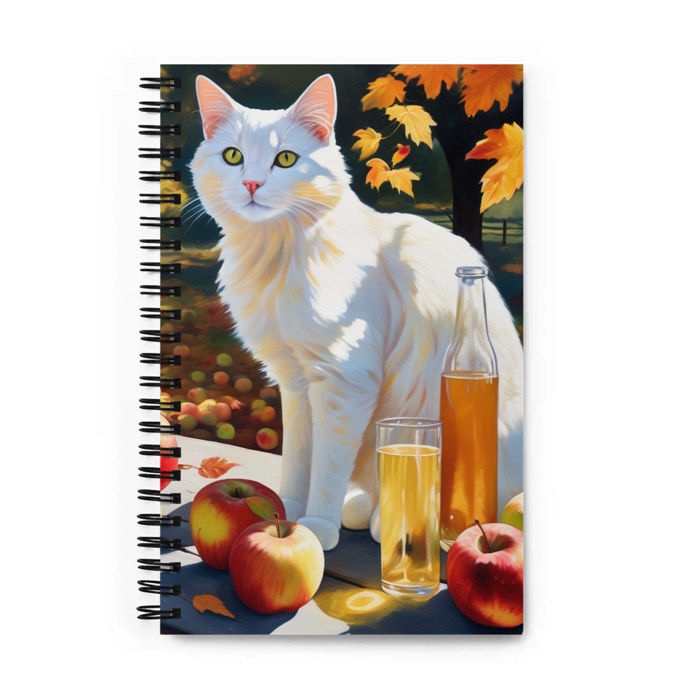 PugMug Custom White Companion Cat Spiral Notebook