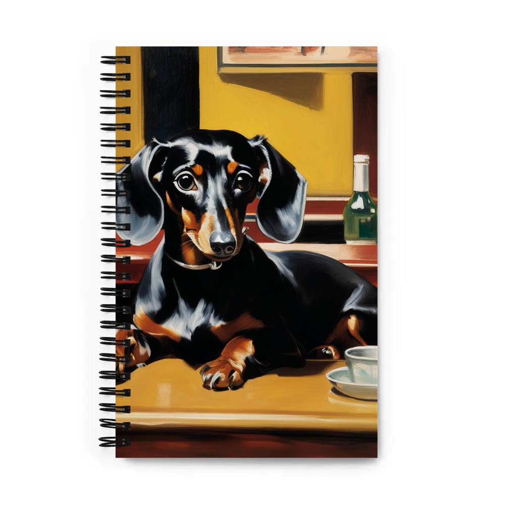 PugMug Custom Black Dachshund Spiral Notebook