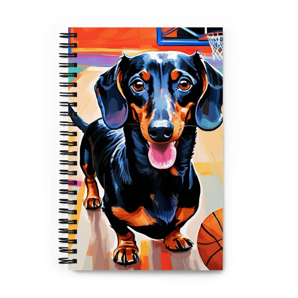 PugMug Custom Black Dachshund Spiral Notebook