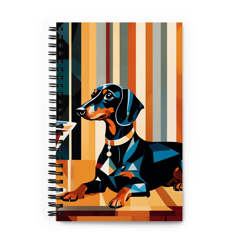 PugMug Custom Black Dachshund Spiral Notebook