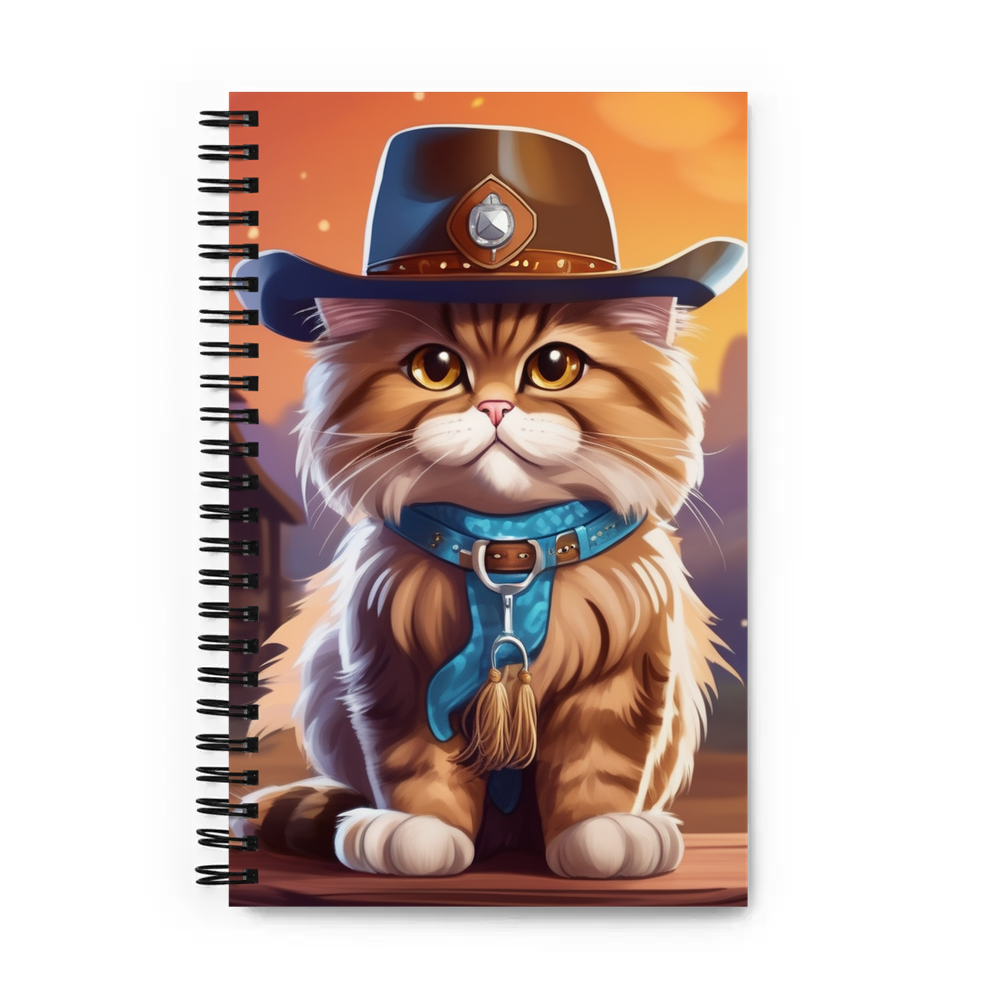 PugMug Custom Tabby Persian Cat Spiral Notebook