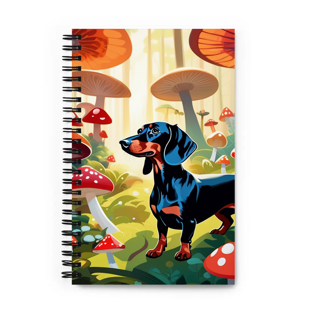 PugMug Custom Black Dachshund Spiral Notebook