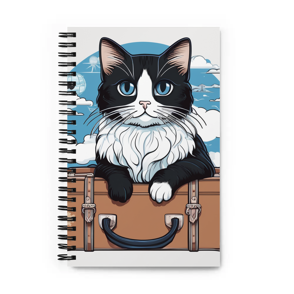 PugMug Custom Black Ragdoll Cat Spiral Notebook