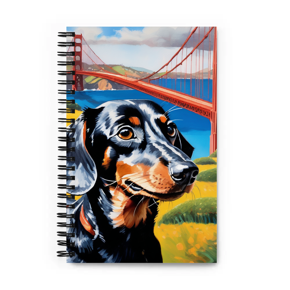 PugMug Custom Black Dachshund Spiral Notebook