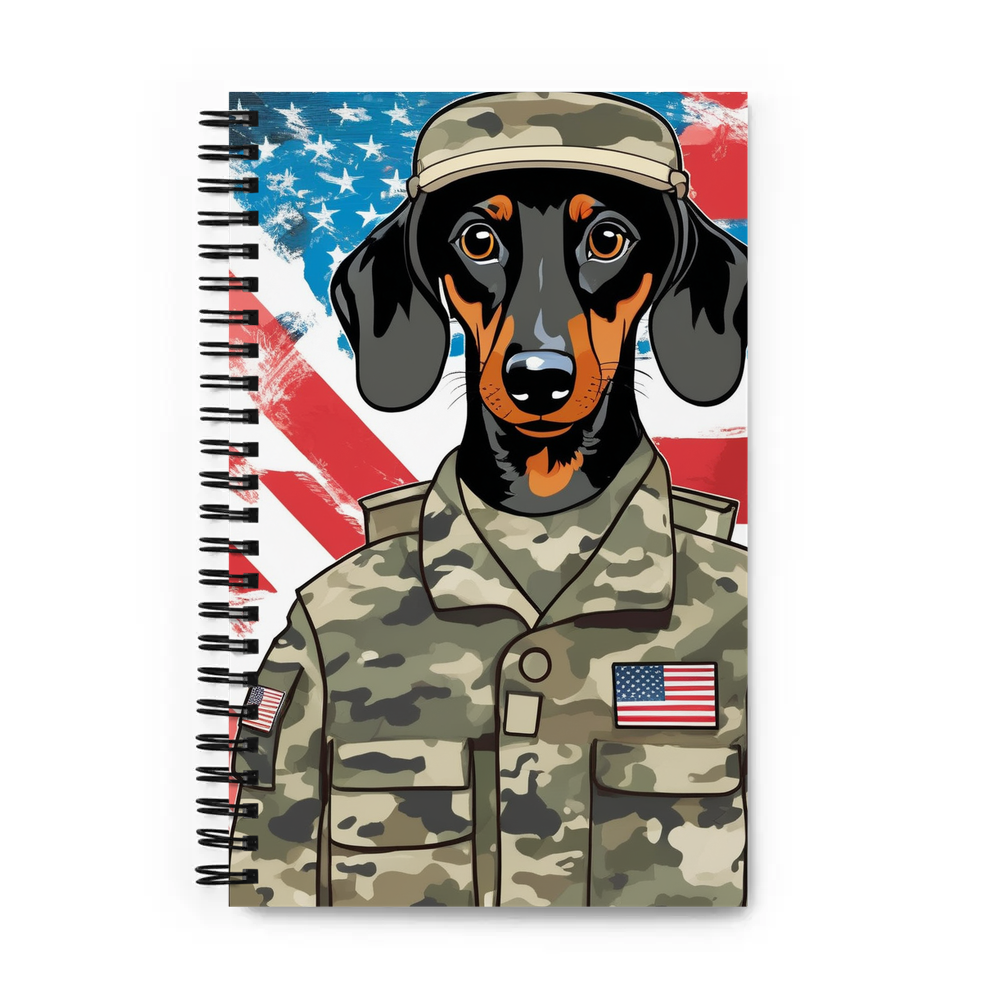 PugMug Custom Black Dachshund Spiral Notebook