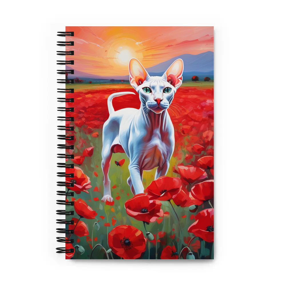 PugMug Custom White Sphynx Cat Spiral Notebook