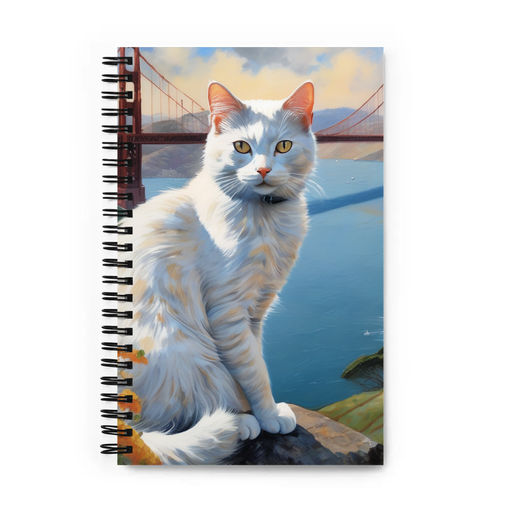 PugMug Custom White Companion Cat Spiral Notebook