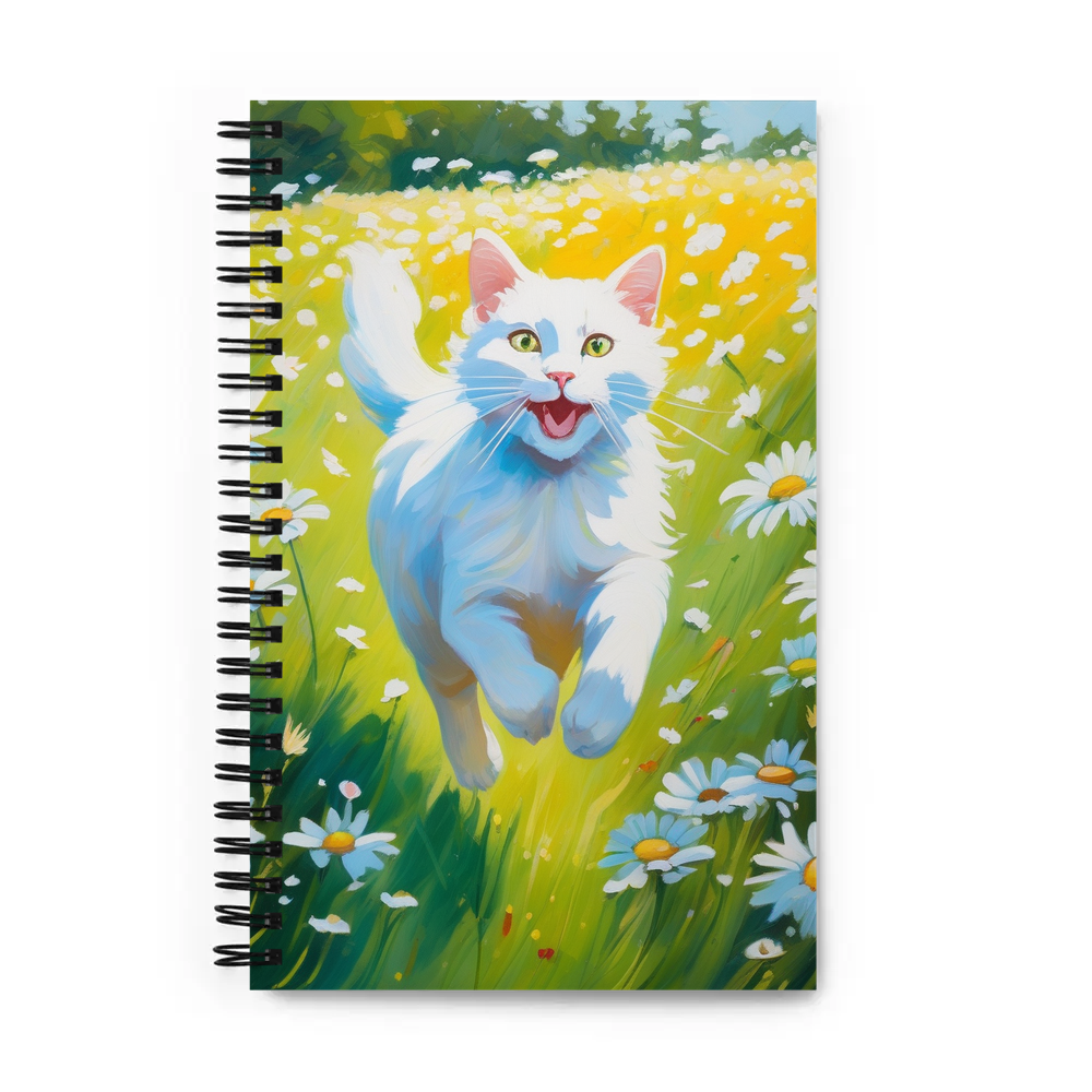 PugMug Custom White Companion Cat Spiral Notebook