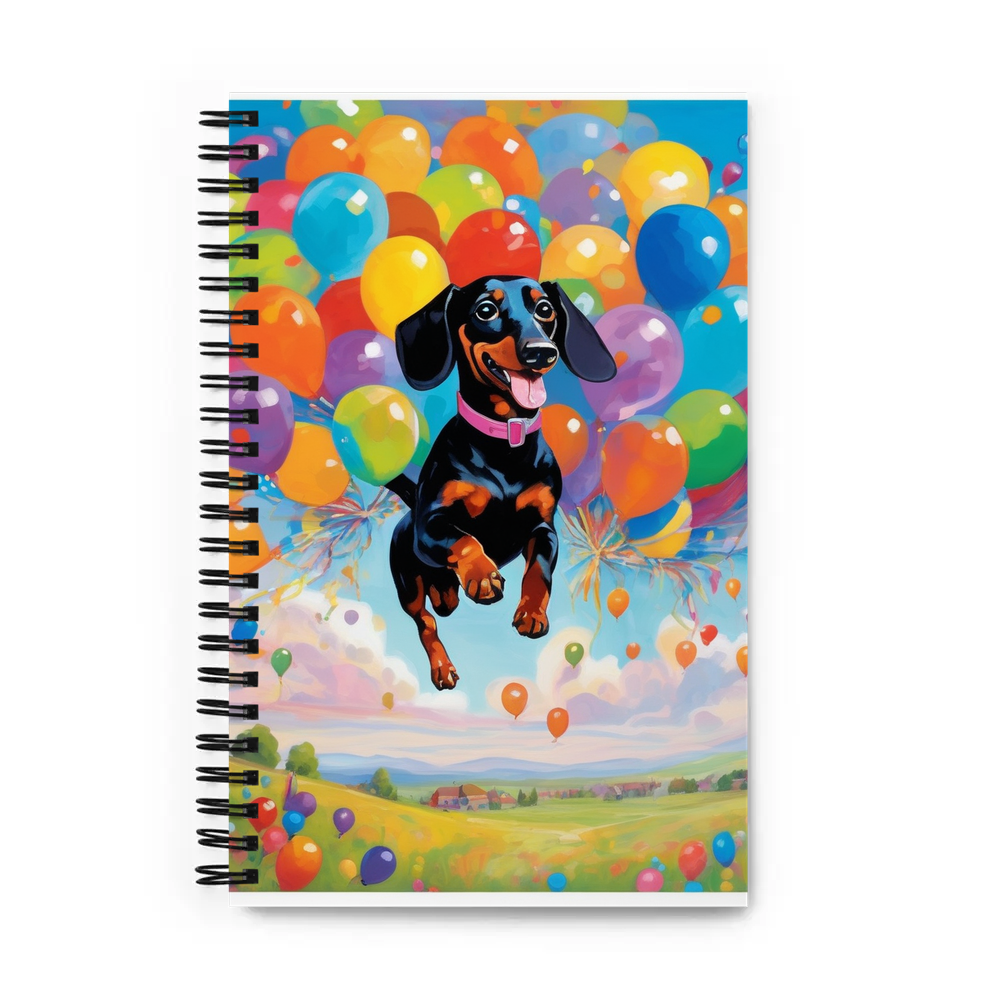 PugMug Custom Black Dachshund Spiral Notebook