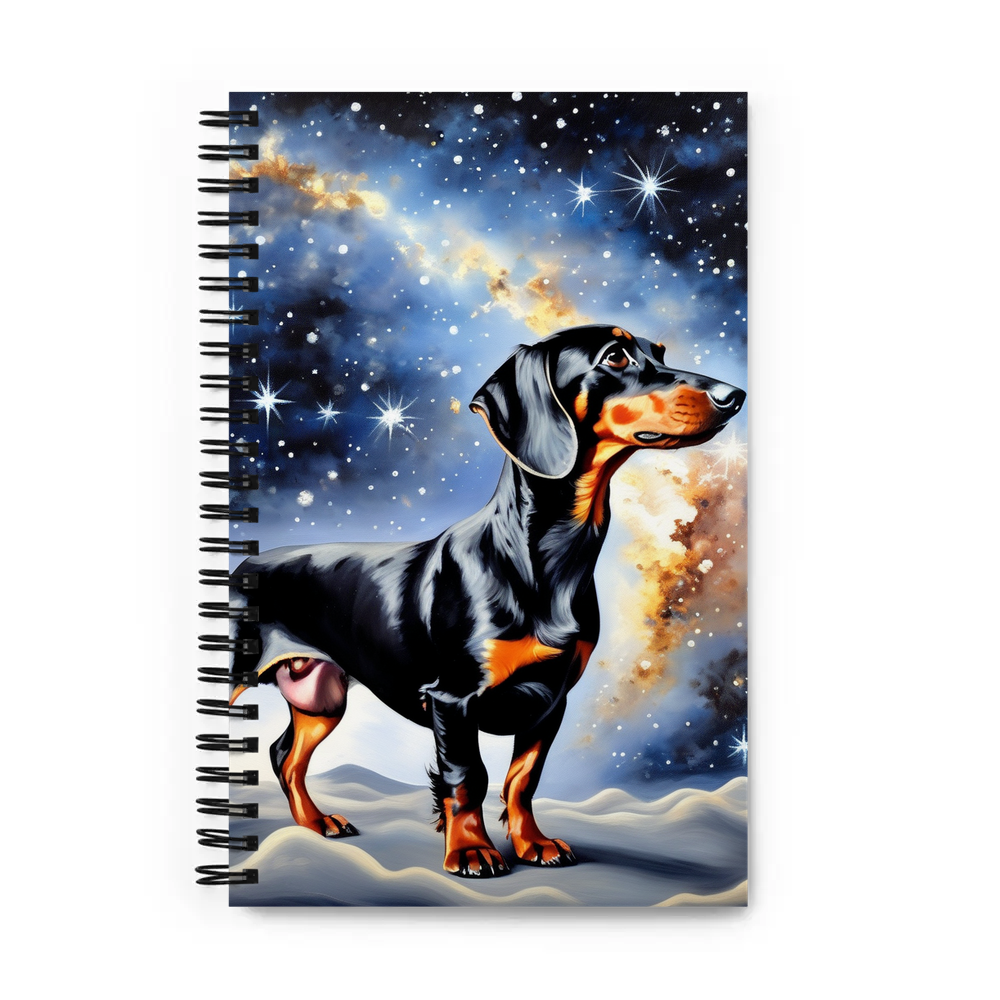 PugMug Custom Black Dachshund Spiral Notebook