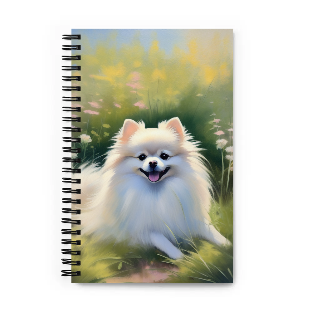 PugMug Custom White Pomeranian Spiral Notebook