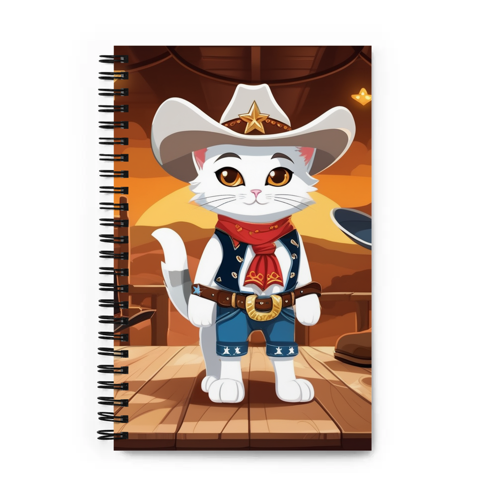 PugMug Custom White Companion Cat Spiral Notebook