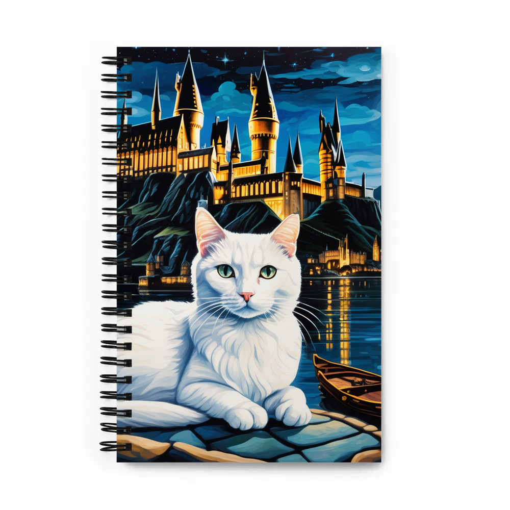 PugMug Custom White Companion Cat Spiral Notebook