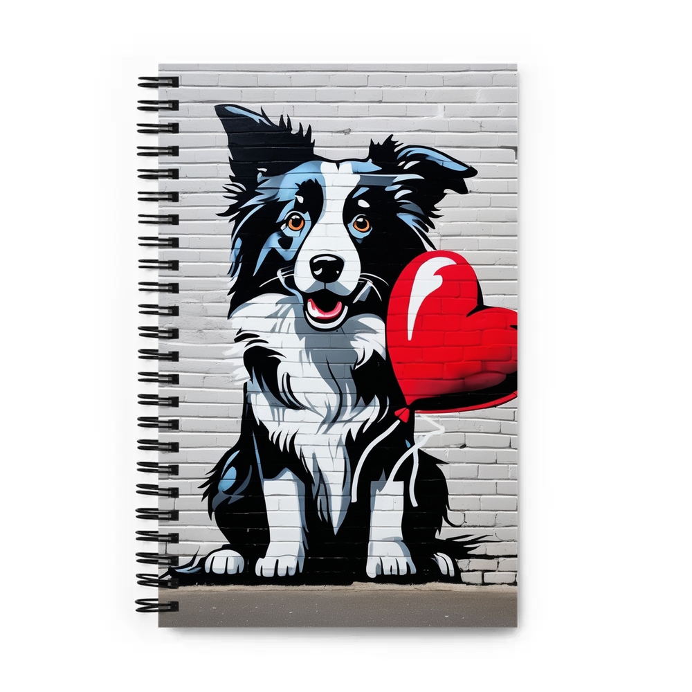 PugMug Custom Border Collie Spiral Notebook