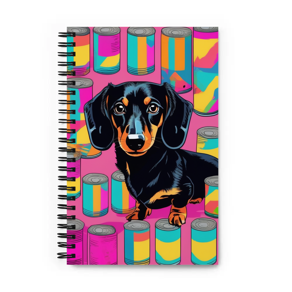 PugMug Custom Black Dachshund Spiral Notebook