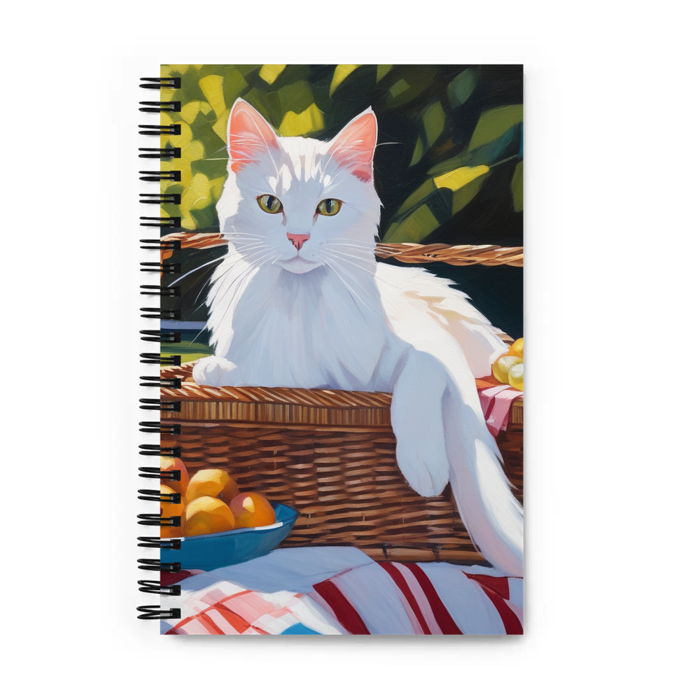 PugMug Custom White Companion Cat Spiral Notebook