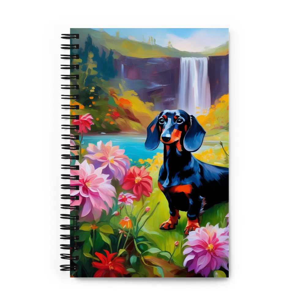 PugMug Custom Black Dachshund Spiral Notebook