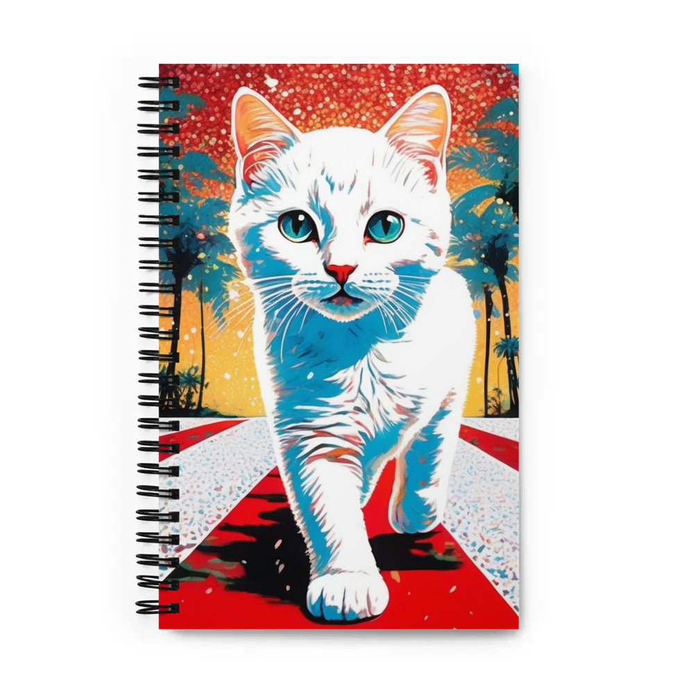 PugMug Custom White Companion Cat Spiral Notebook
