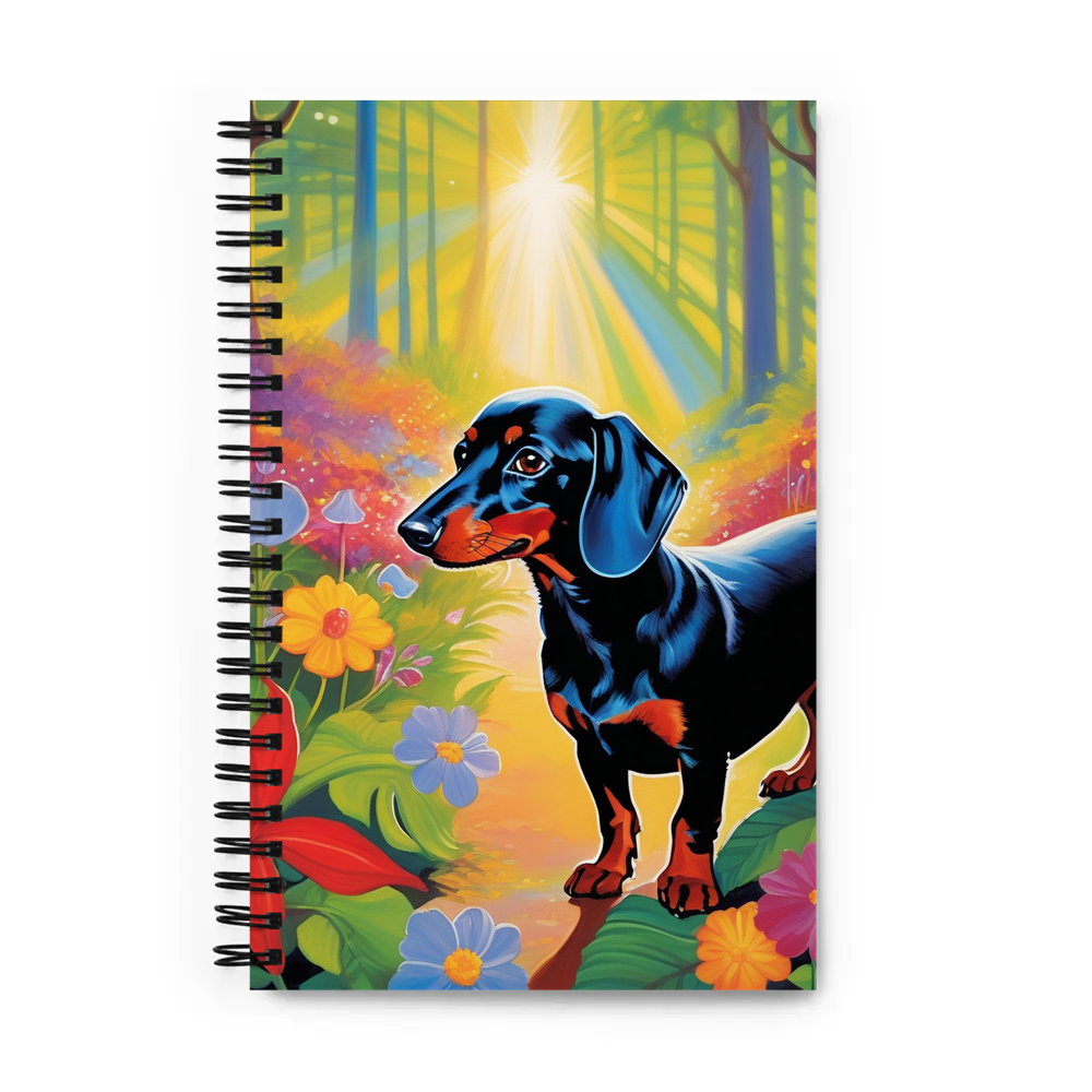 PugMug Custom Black Dachshund Spiral Notebook