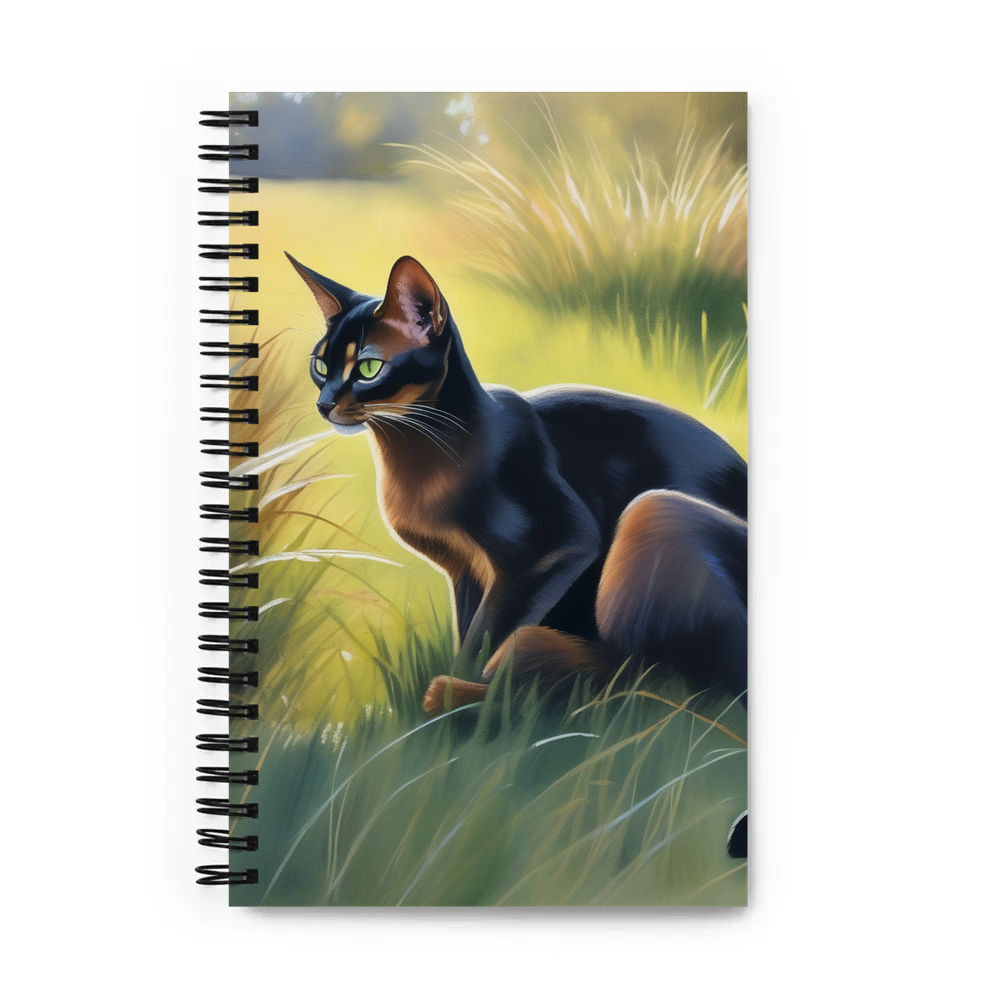 PugMug Custom Black Abyssinian Cat Spiral Notebook