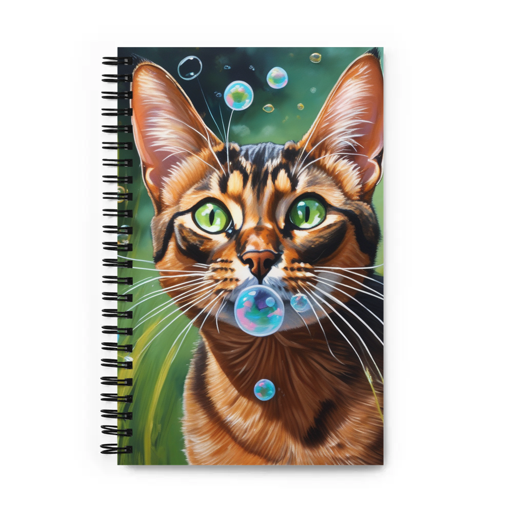 PugMug Custom Tabby Abyssinian Cat Spiral Notebook