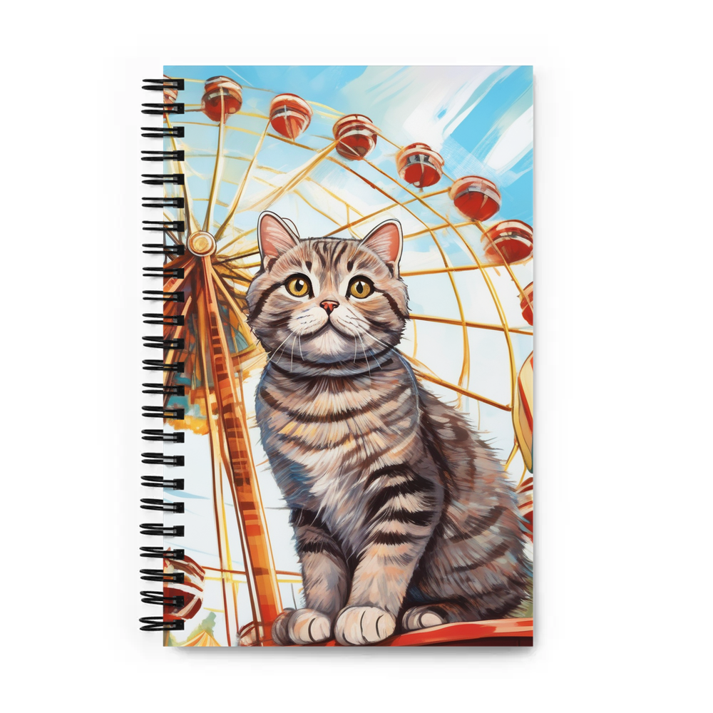 PugMug Custom Tabby Scottish Fold Cat Spiral Notebook