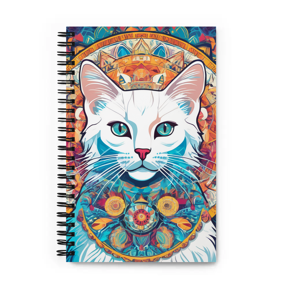 PugMug Custom White Companion Cat Spiral Notebook