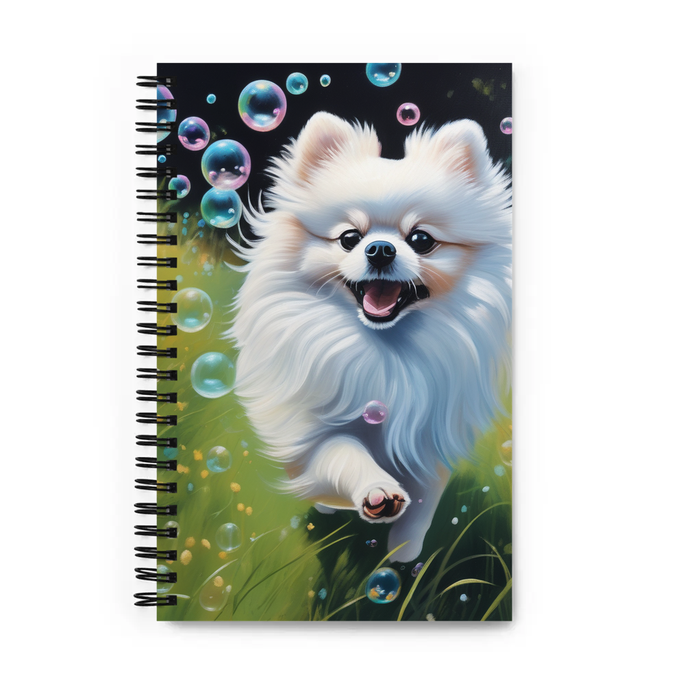 PugMug Custom White Pomeranian Spiral Notebook